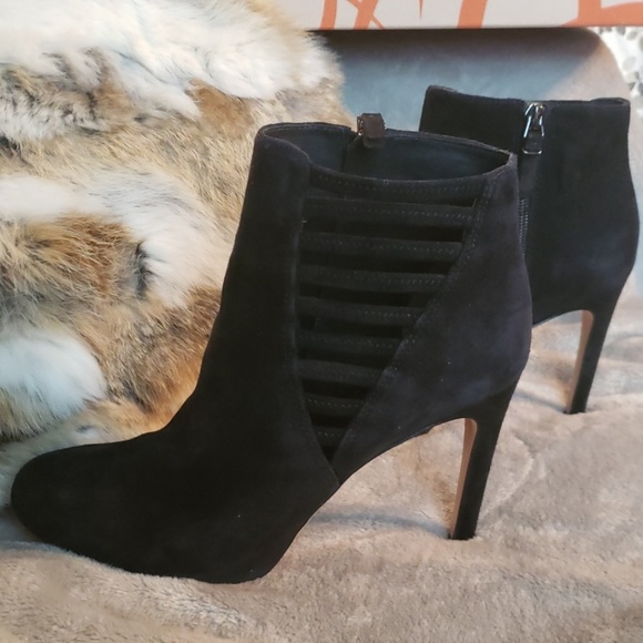 Via Spiga Shoes - Via Spiga black suede heeled booties EUC 7.5M